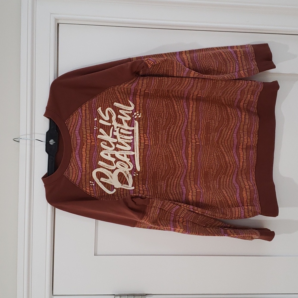 Crew Neck Sweatshirt, "Black is Beautiful" Size: Big Kid XL (16)